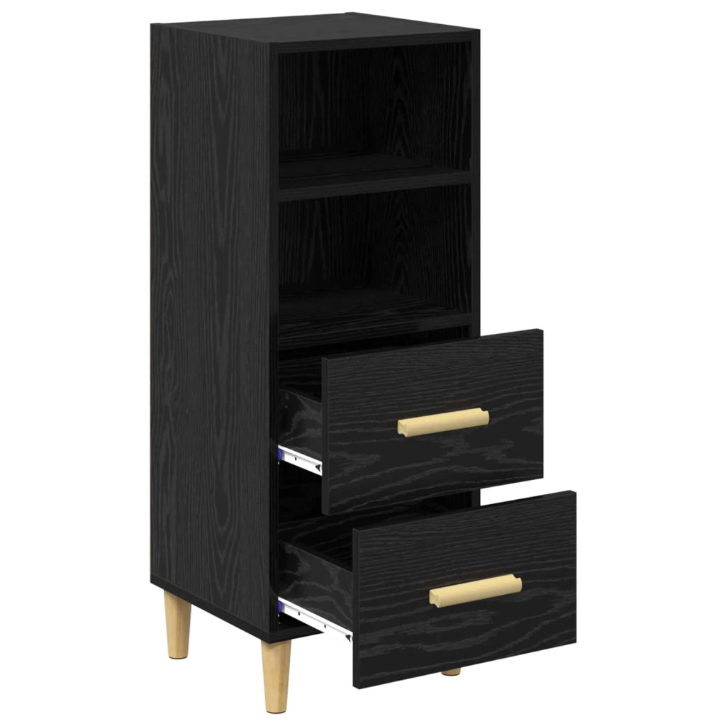 Credenza Rovere nero 34 x 34,5 x 90 cm Legno multistrato 880945