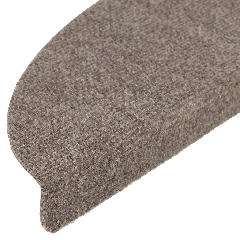 Tappetini per scale autoadesivi 20 pz | Gradini per Scale 56x17x3 cm beige semicircolari