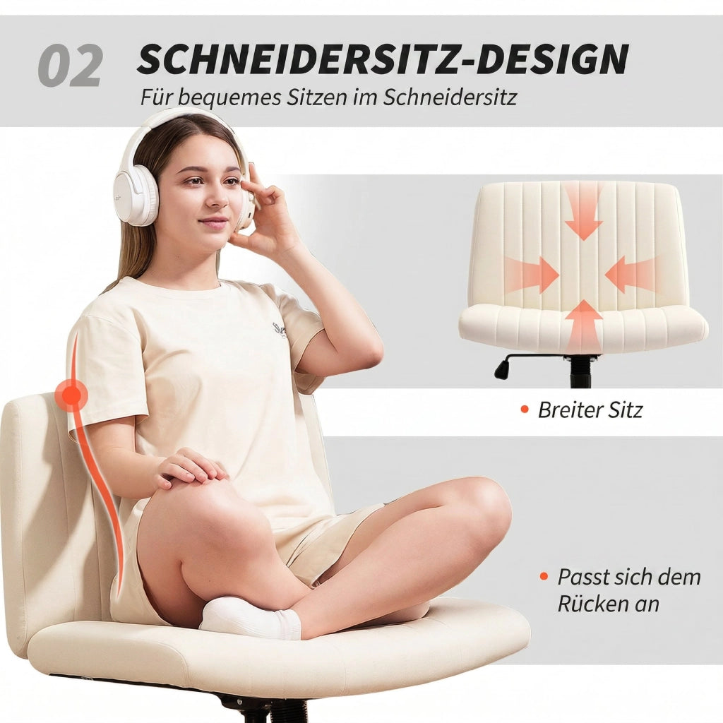 Sedia da ufficio regolabile ¨C Xylo ¨C crema
