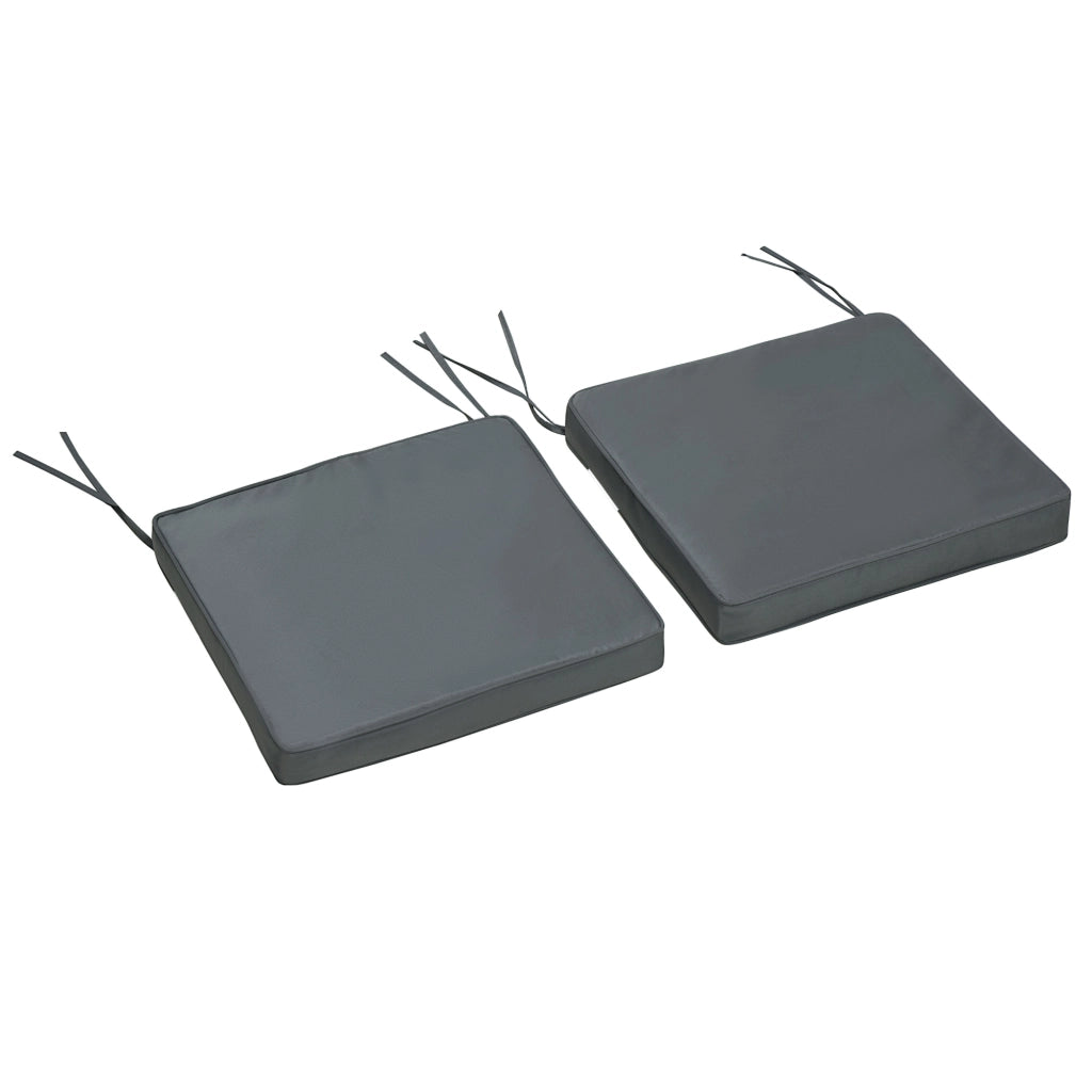 Cuscini per Sedie da Giardino ¨C Minimal ¨C 45x45 cm Grigio Scuro Tessuto Poliestere