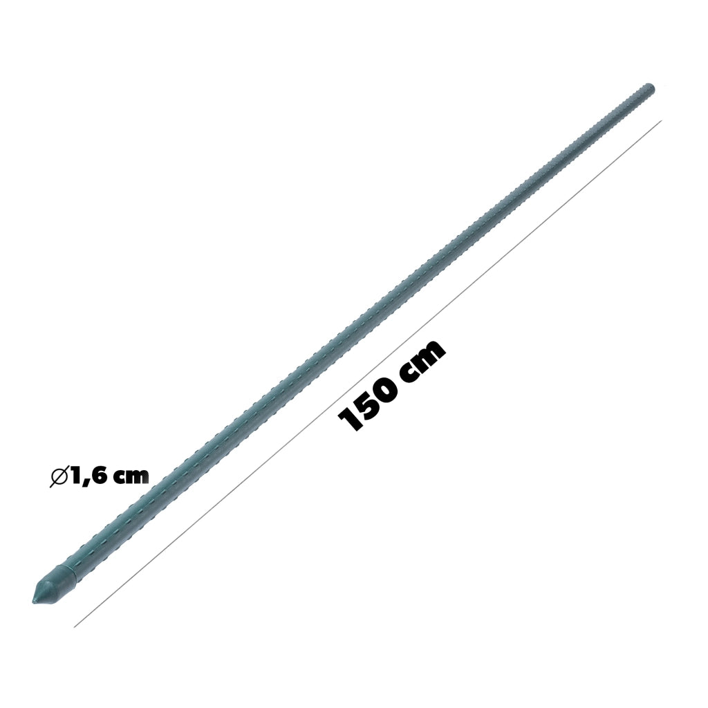 Pali di supporto per piante KADAX da 150 cm, pali per pomodori rivestiti da 16 mm, 5 pezzi