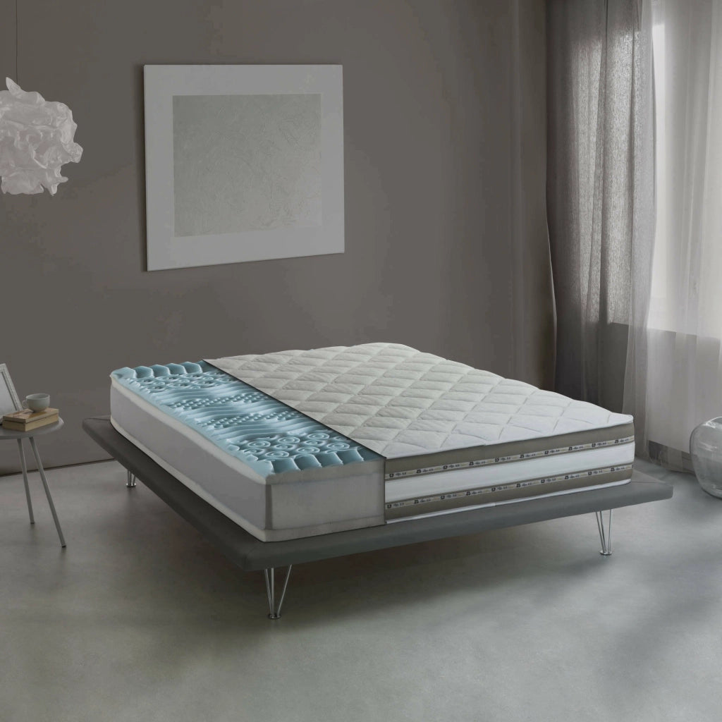 Aksi, Materasso Singolo Sfoderabile Made in Italy, 190x90x27h cm Bianco
