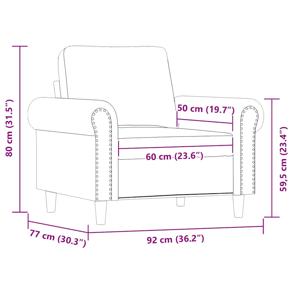Poltrona Nera 60 cm in Similpelle 359494