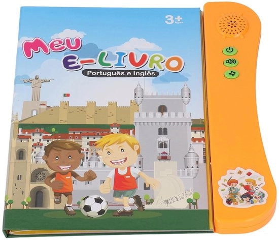 Libro di lettura per bambini con audio interattivo - Portoghese/Inglese - Libro di suoni interattivo - Esperienza di apprendimento interattiva - Audio reale - Modalità di gioco - Adatto per bambini