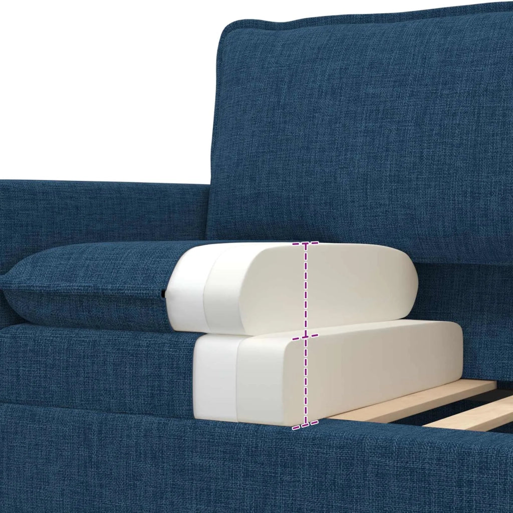 Set di divani 2 pz Blu Tessuto 3417108