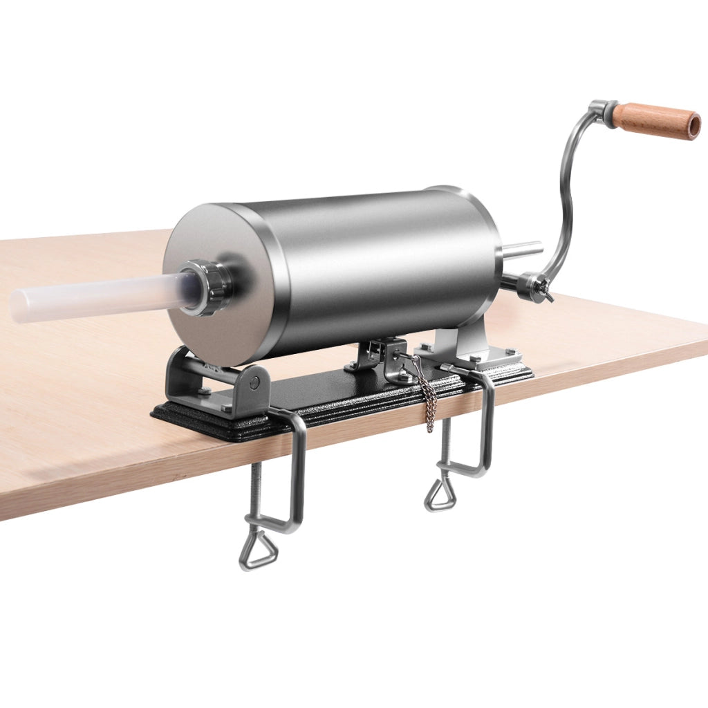 3kg Macchina insaccatrice per salsicce in acciaio inox con 4 tubi di riempimento, Insaccatrice manuale casa-Macchine da cucina