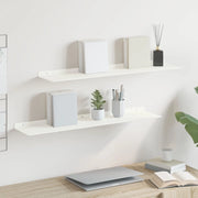 Mensola sospesa 2 pcs Bianco 80 x 18 x 2,5 cm Acciaio 8004042
