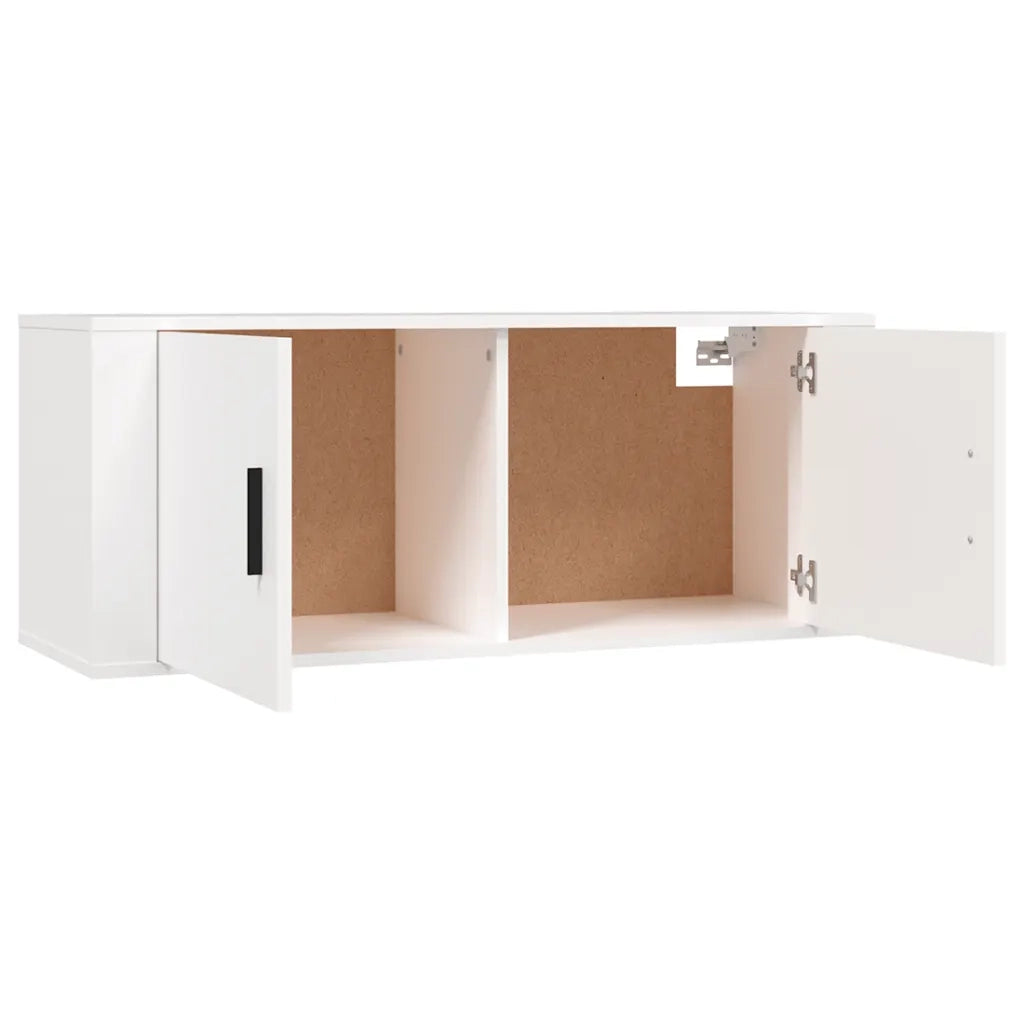 Mobile Porta TV a Parete-Mobile per TV-Credenza TV Bianco 100x34,5x40 cm