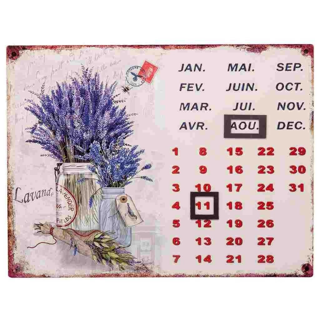 Calendario in metallo 25x33