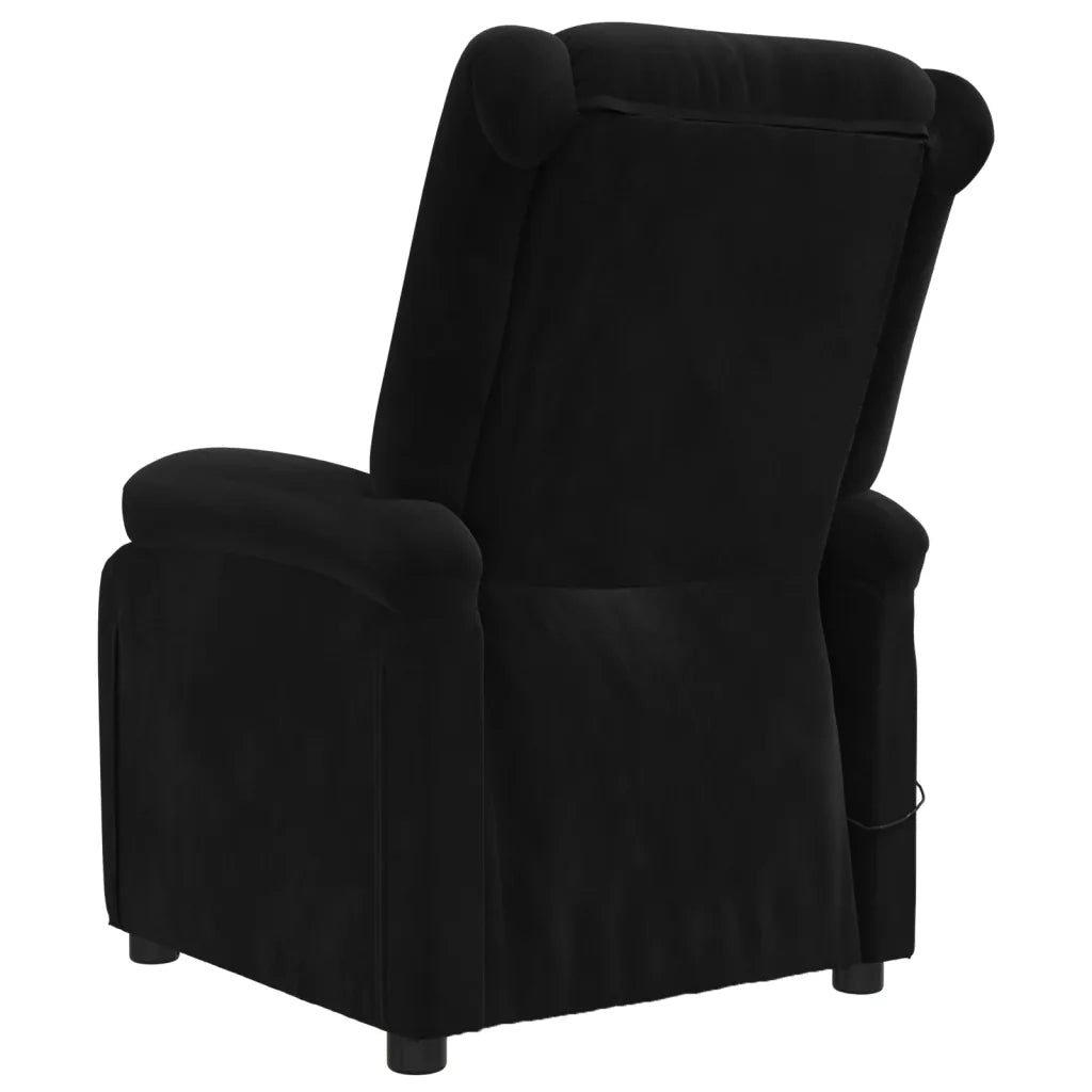 Poltrona Massaggiante Nera in Velluto 342416