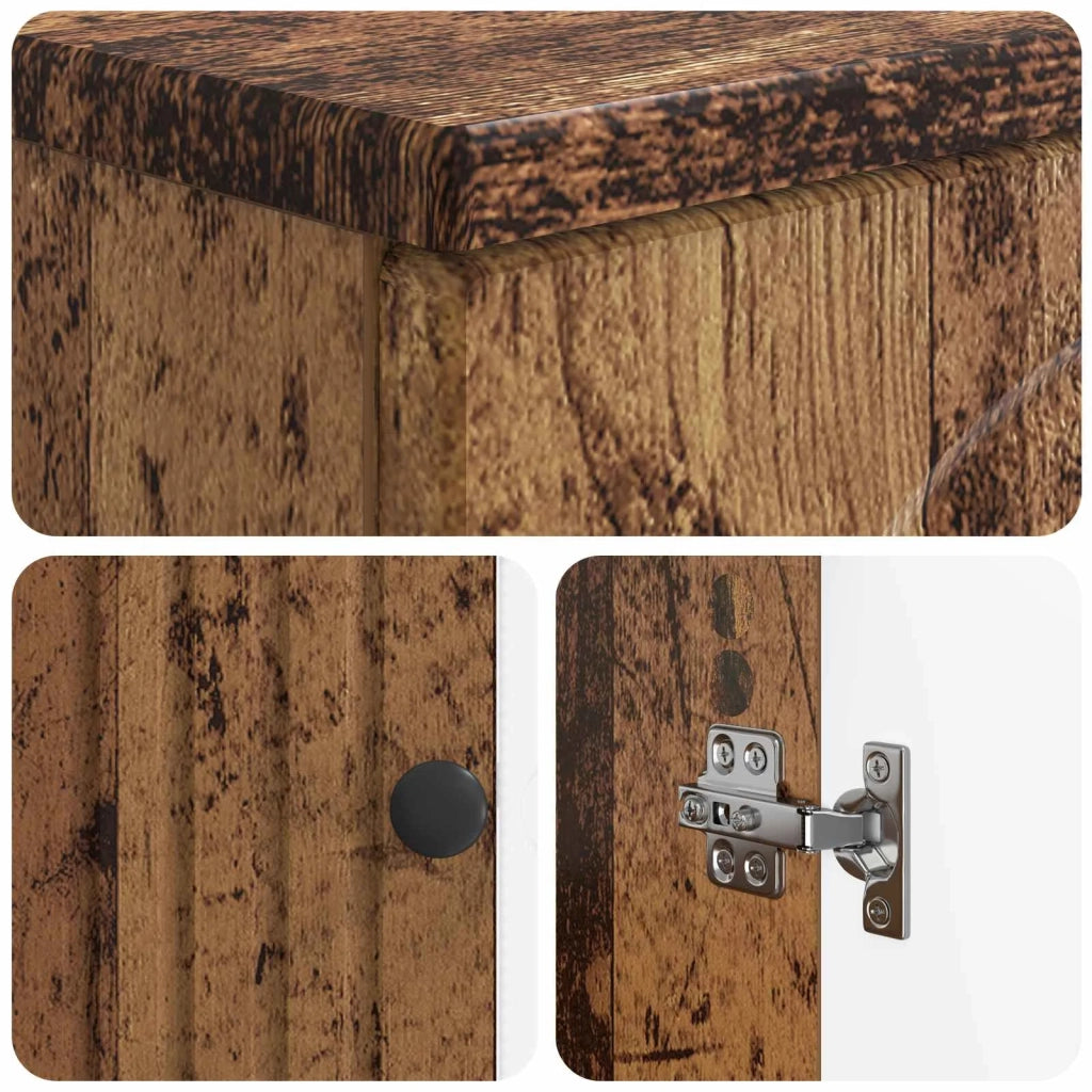 Armadio per Lavabo da Bagno ALKMAAR Legno antico 896133