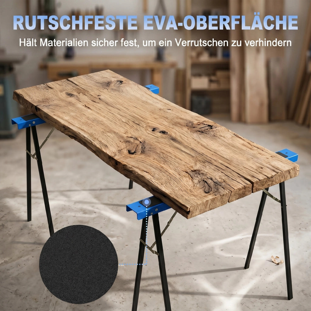 Cavalletto da falegname pieghevole ¨C Minimal ¨C Blu e Nero
