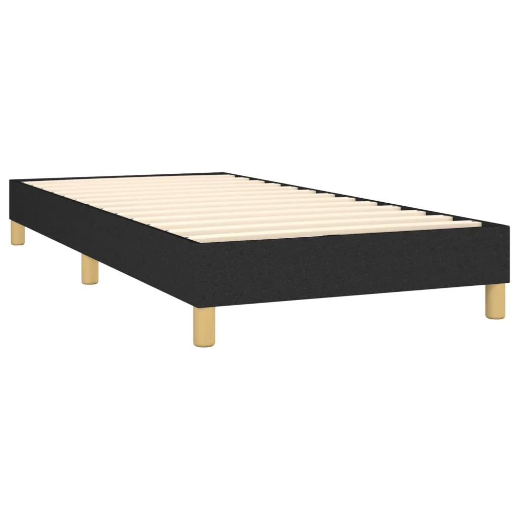 Giroletto a Molle con Materasso Nero 90x200 cm in Tessuto 3127015