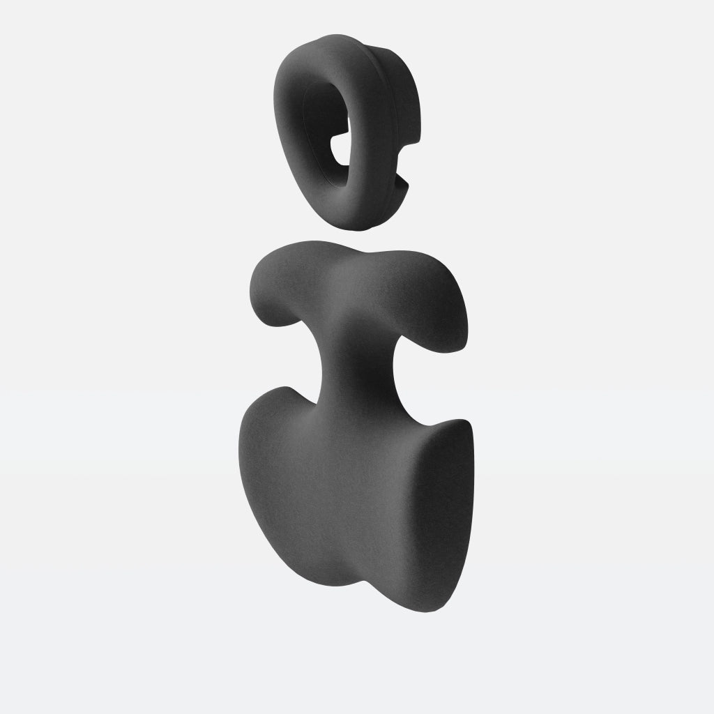 Cuscino per massaggio con supporto a T in memory foam grigio scuro per riposo prono e spa