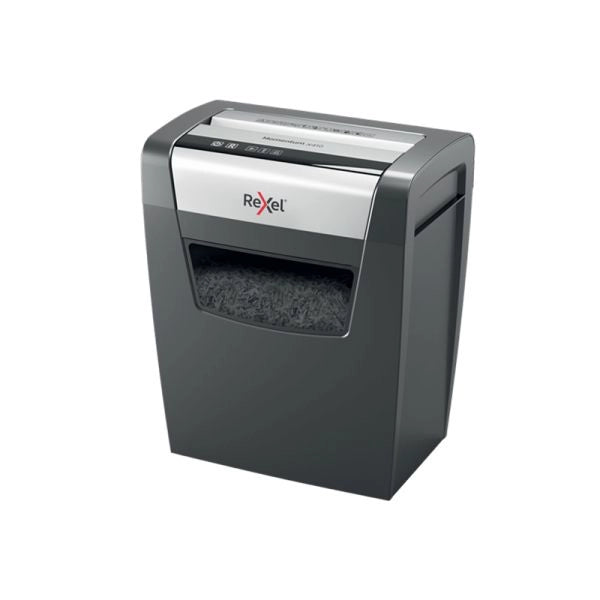 Distruggidocumenti rexel momentum x410 - 10 fogli taglio frammentato cap. 23lt - 2104571EU