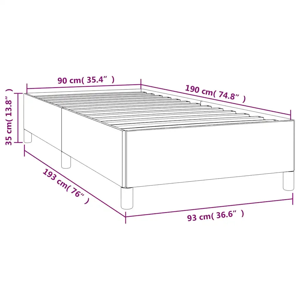 Giroletto senza Materasso Blu 90x190 cm in Tessuto 347032