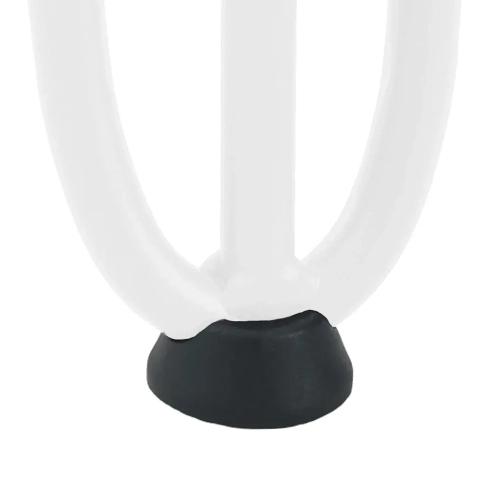 Gambe a forcina per tavolino 4 pz-Set di 4 Gamba per Tavolo bianche 10 cm in acciaio massiccio 783778