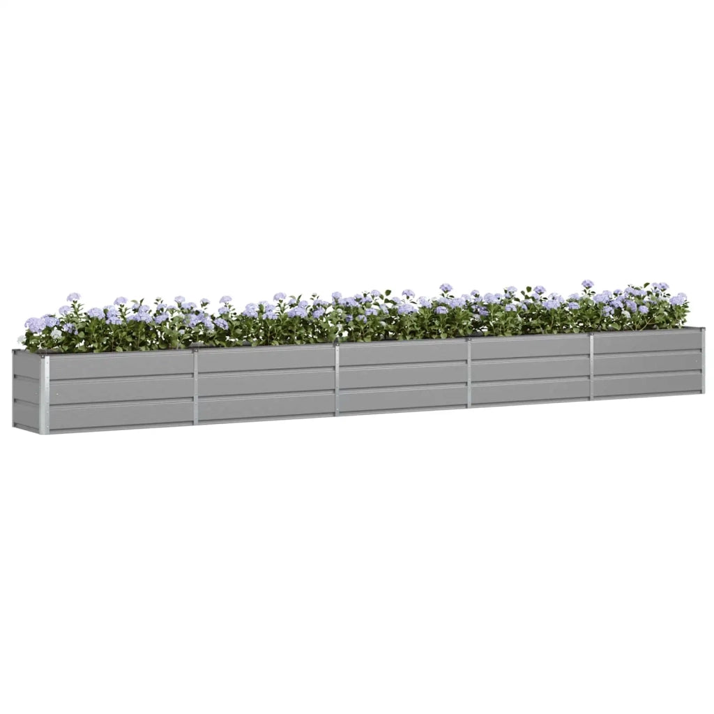 Fioriera | Cassetta per fiori | Vaso Grigio chiaro 480 x 50 x 45 cm Acciaio zincato