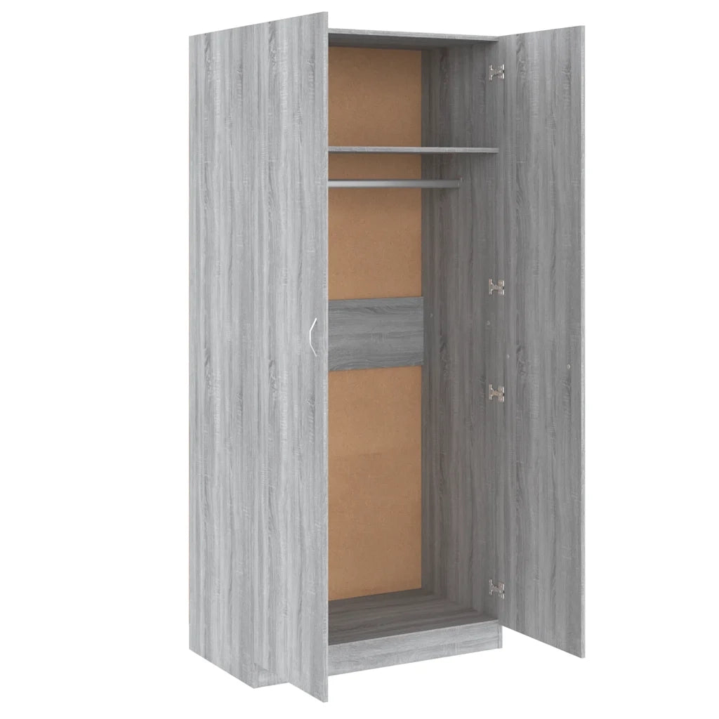 Armadio Grigio Sonoma 90x52x200 cm in Legno Multistrato CFW2017792