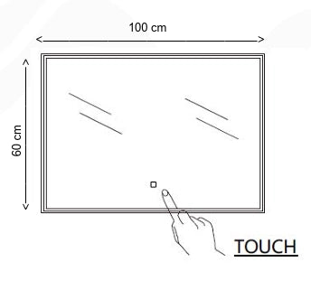 Specchio illuminazione led 100x60 cm mod. REMO