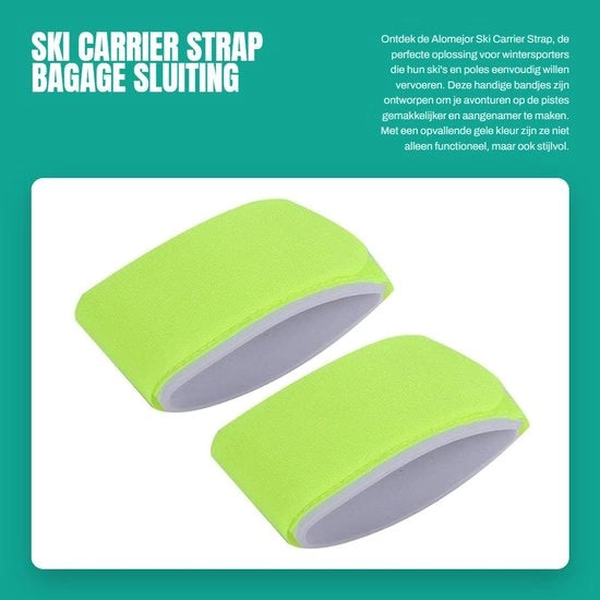 Organizzatore per sci - Protezione per sci - 46x5,5 cm - Caricatore per sci - Protezione per sci - Leggero - Cinturino portatile - Bandoliera per sci