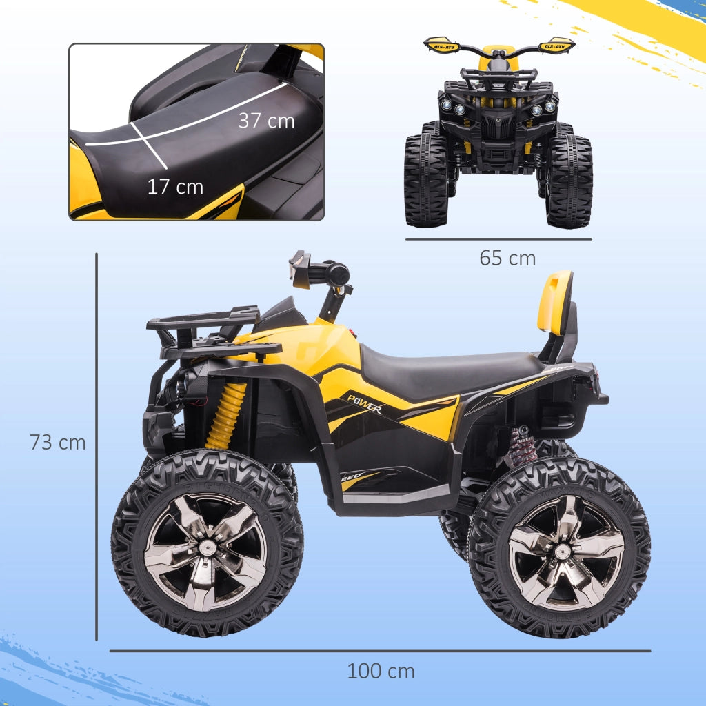 Quad Buggy Elettrico per Bambini 12V ¨C Xylo ¨C Giallo e Nero con Luci e Suoni