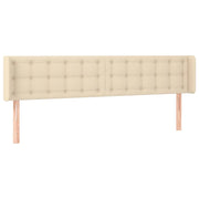 Testiera | Testata ad Orecchio Crema 183x16x78/88 cm in Tessuto