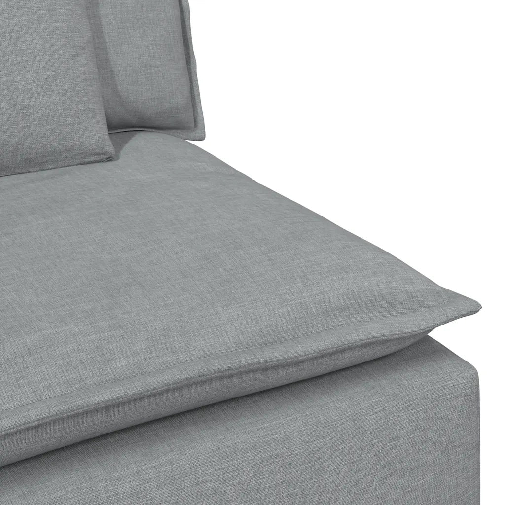 Modulo Centrale Divano Modulare con Cuscini Grigio Chiaro 100cm CFW2189644