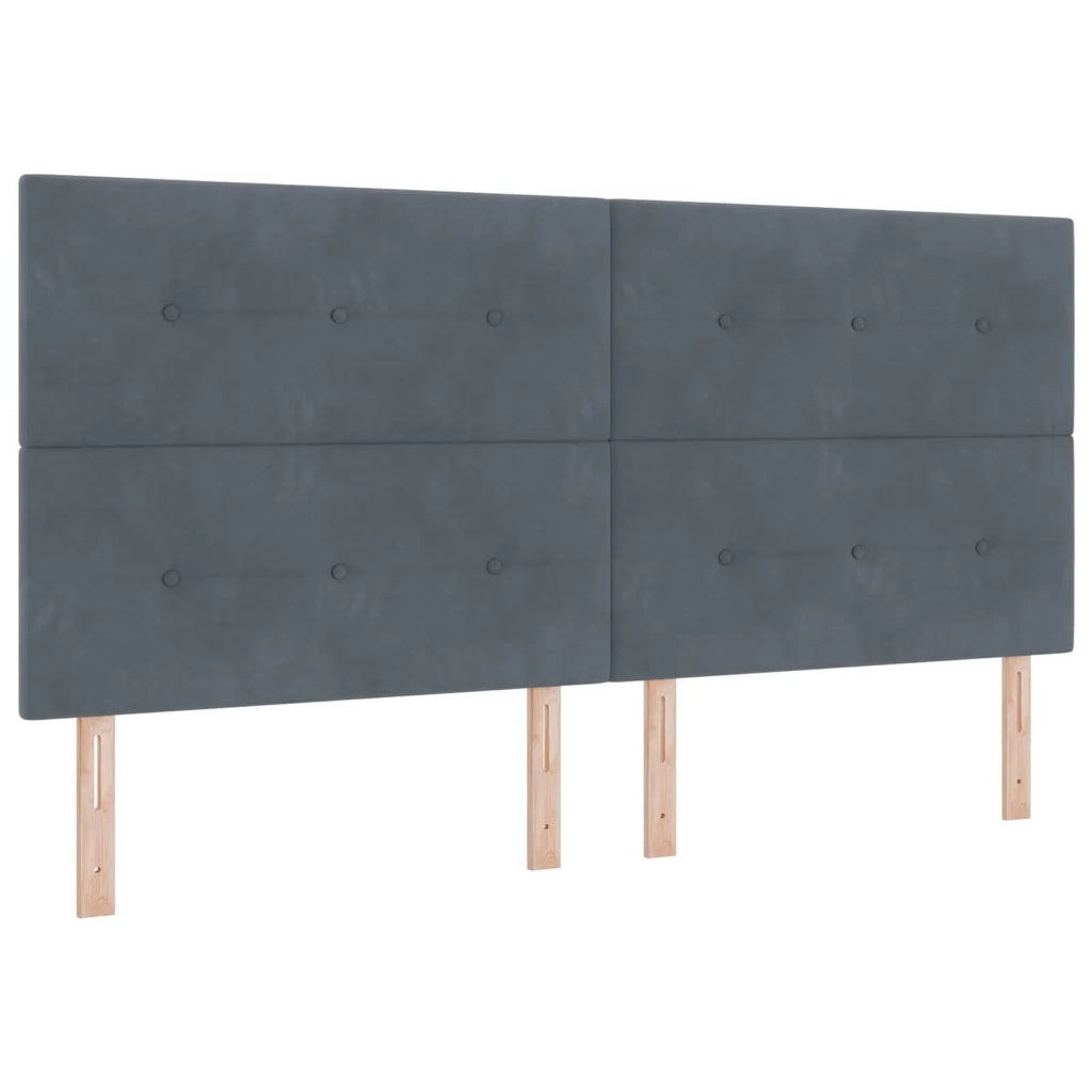 Testiera | Testata LED con strisce LED Grigio 200 cm Velluto