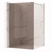 Parete Doccia Rea Flexi Brown / Chrome 140