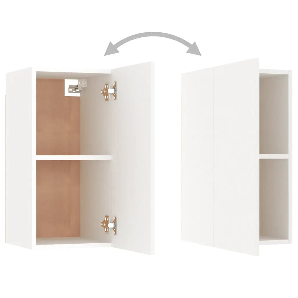 Set Mobili Porta TV 4 pz | Armadietto TV | Mobile Porta TV Bianco in Legno Multistrato