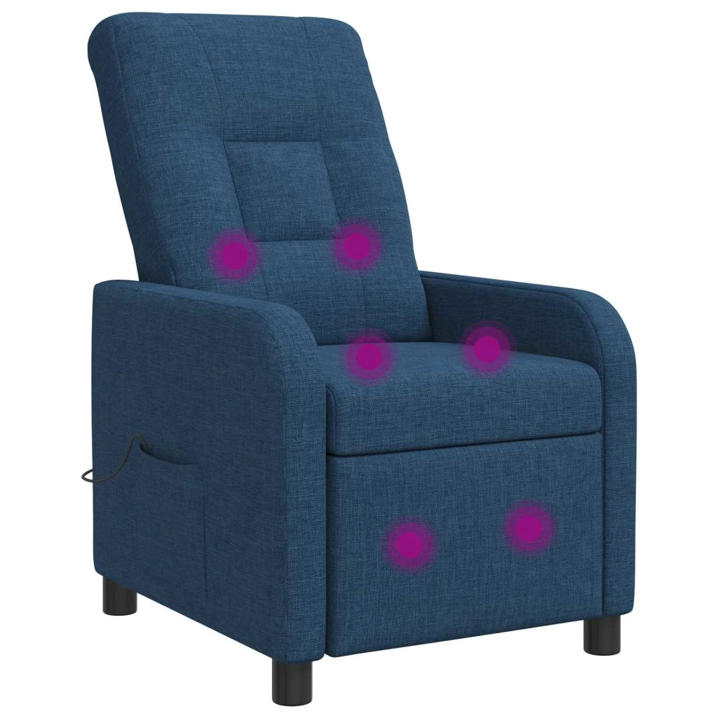 Poltrona Massaggiante Blu Tessuto 42035041