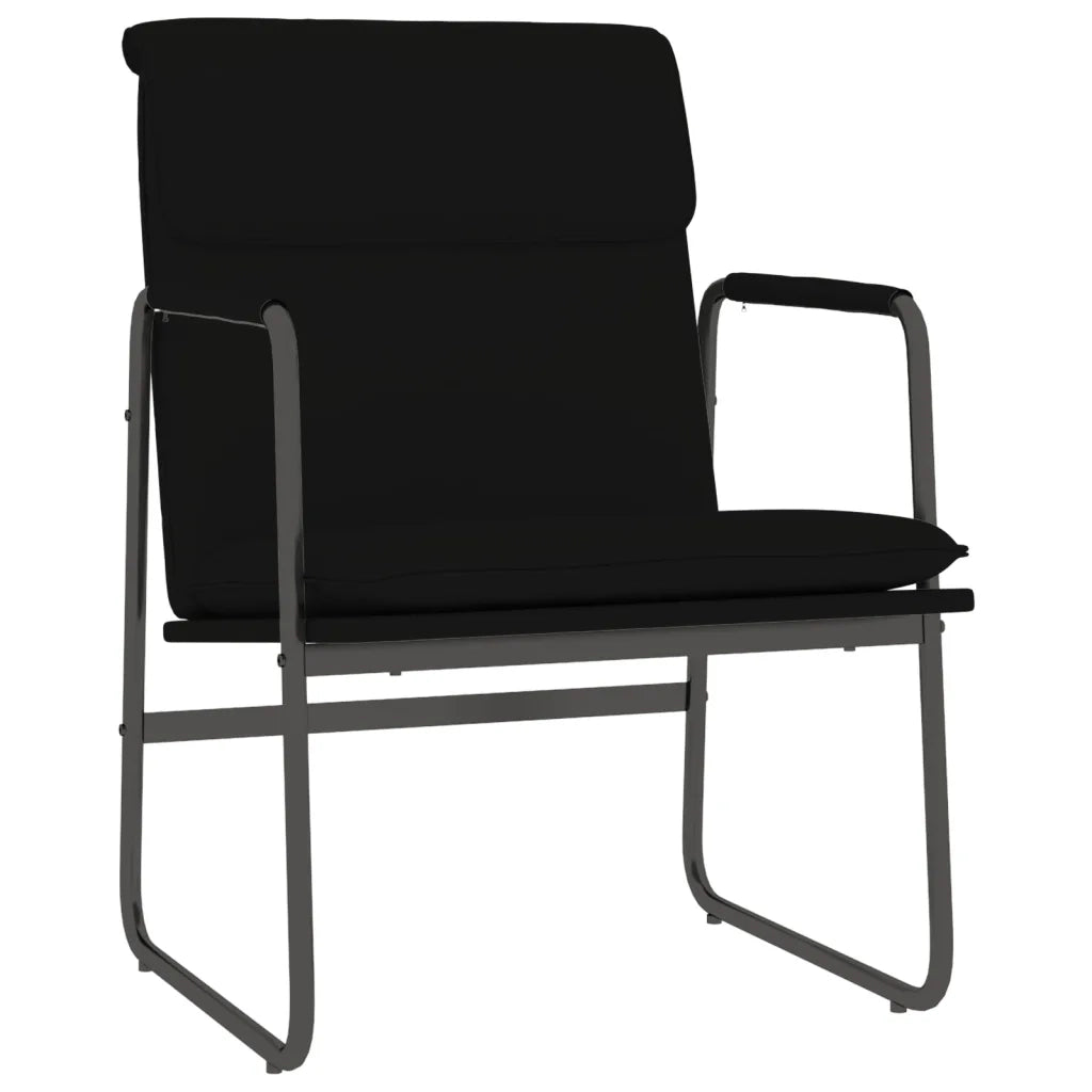 Poltrona | Sedia Lounge Nera 55x64x80 cm in Similpelle