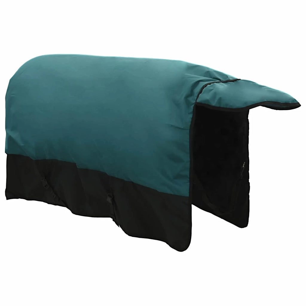 Coperta per Cavalli Verde Scuro e Nero 165 cm Poliestere 42013076