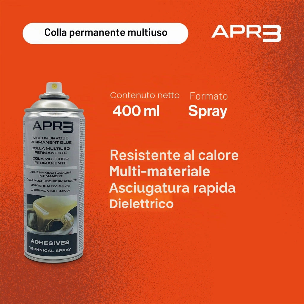Colla Spray Multiuso 400 ml ad Alta Resistenza per Metallo Legno Plastica