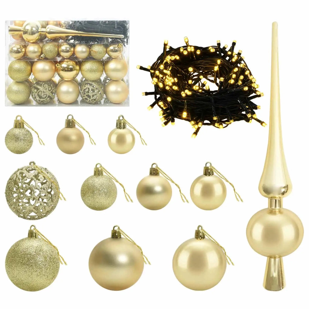 Albero di Natale Artificiale con Rami Pieghevoli 150 cm 150 LED 3465716