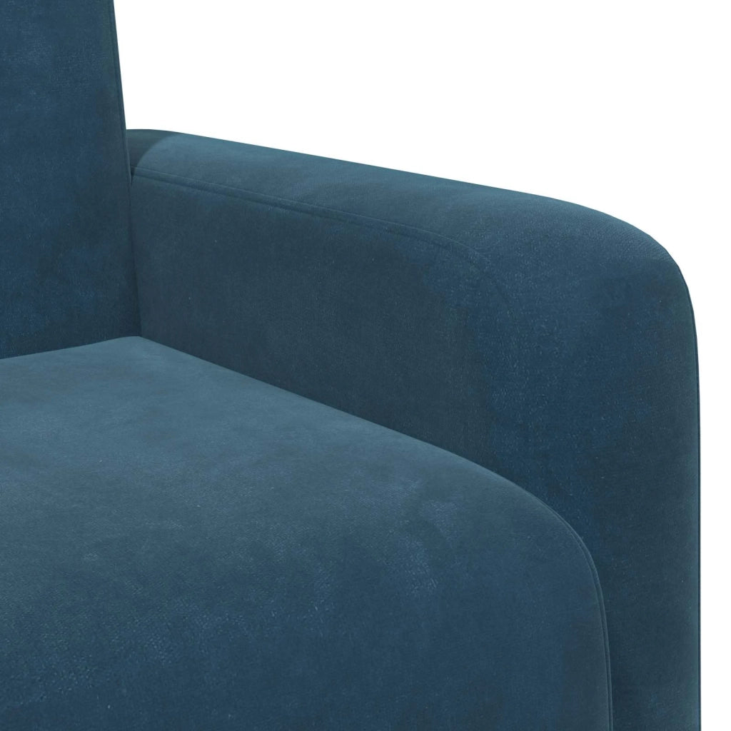 Poltrona-Divano Sedia Blu Velluto 246497