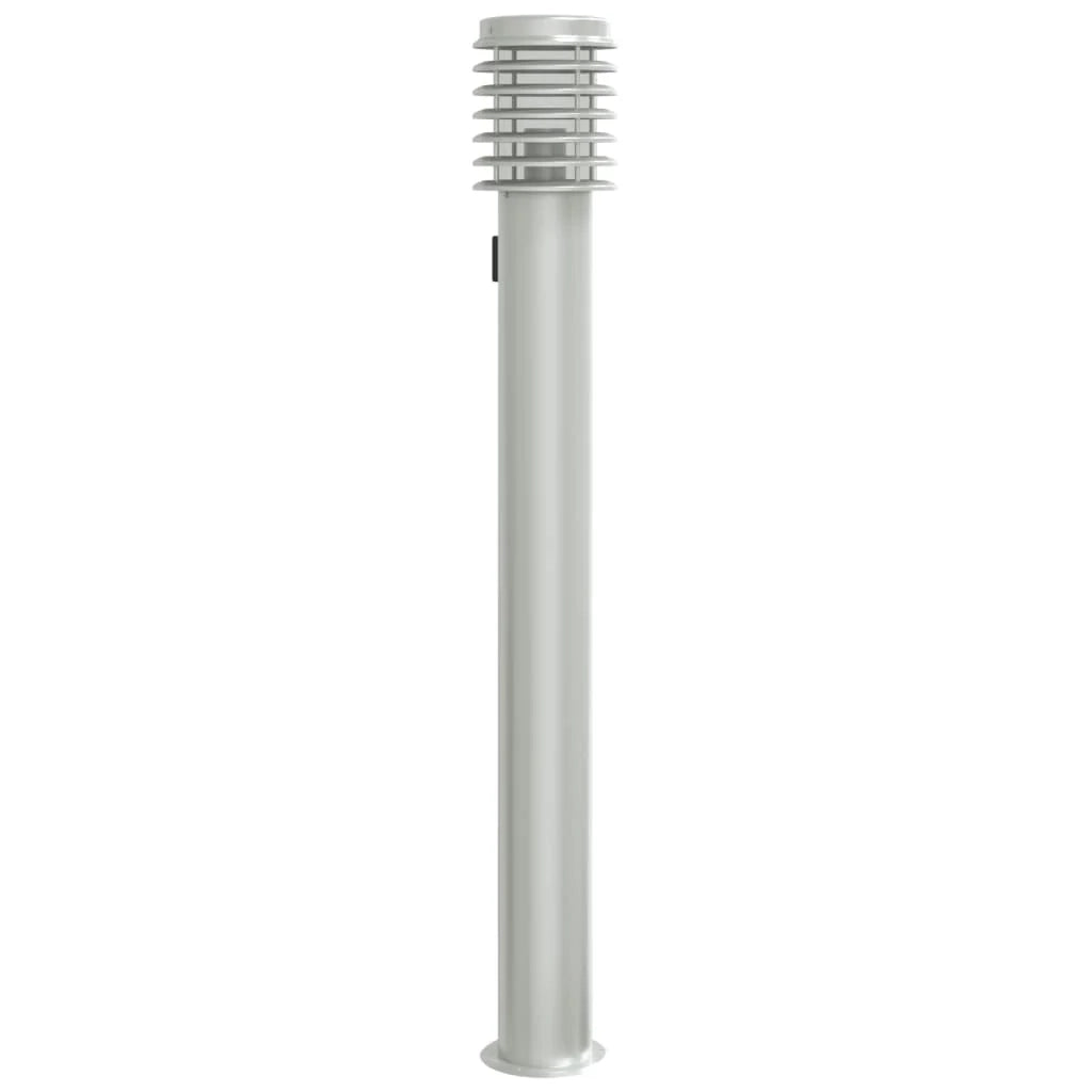 Lampada da terra per esterni con uscita argentata 110 cm acciaio inox argento 02_0042532