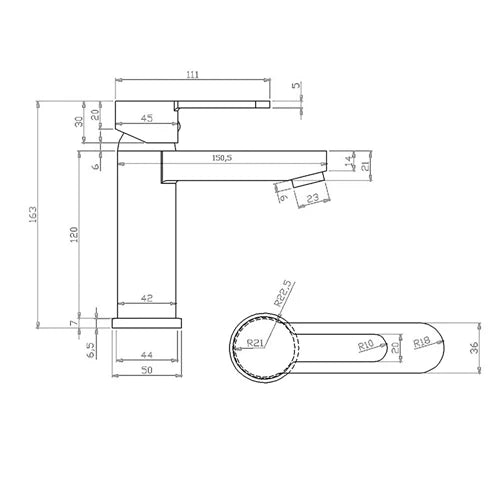 Miscelatore monocomando lavabo IOLE DH cromo