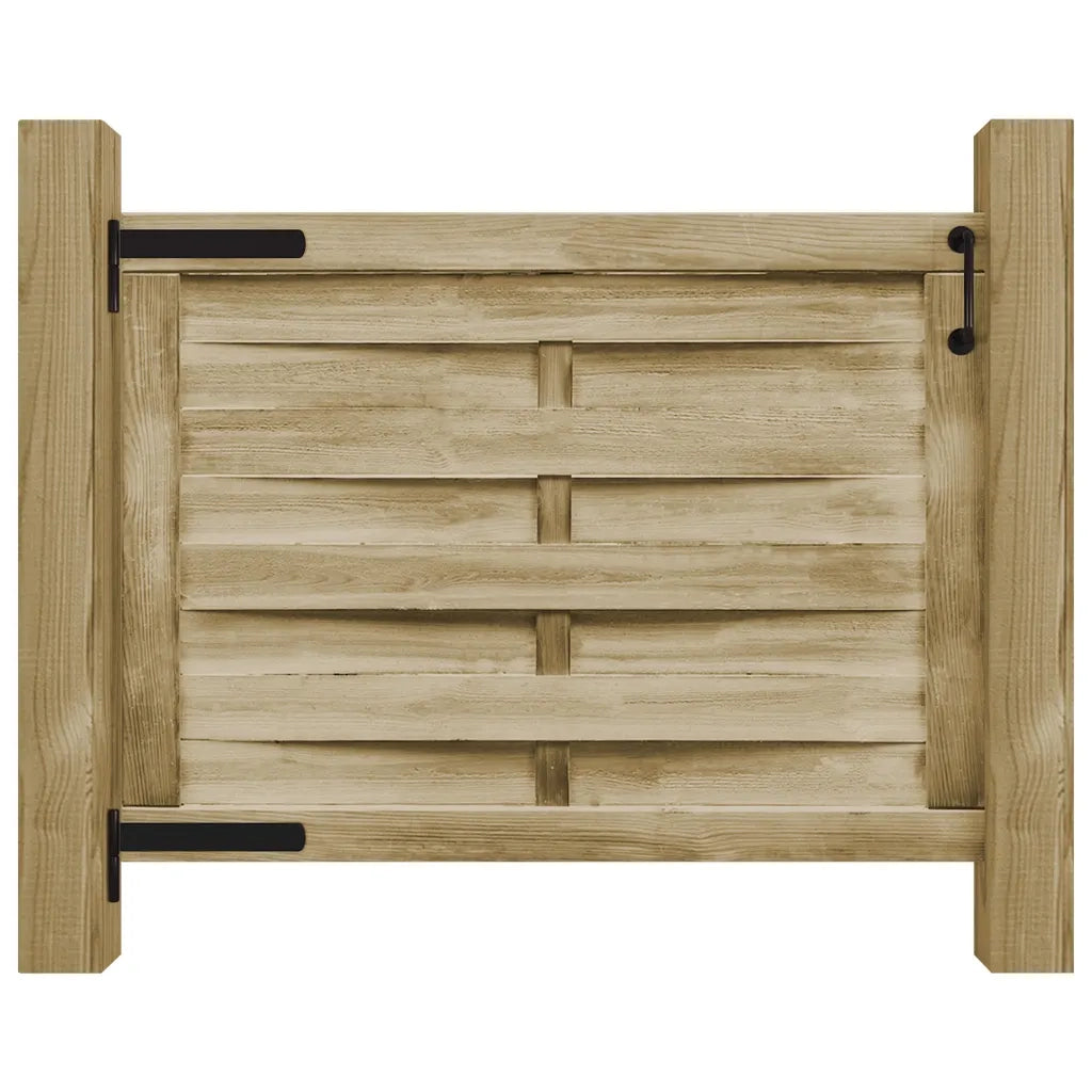 Cancello da Giardino in Legno di Pino Impregnato 100x75cm Verde 45308