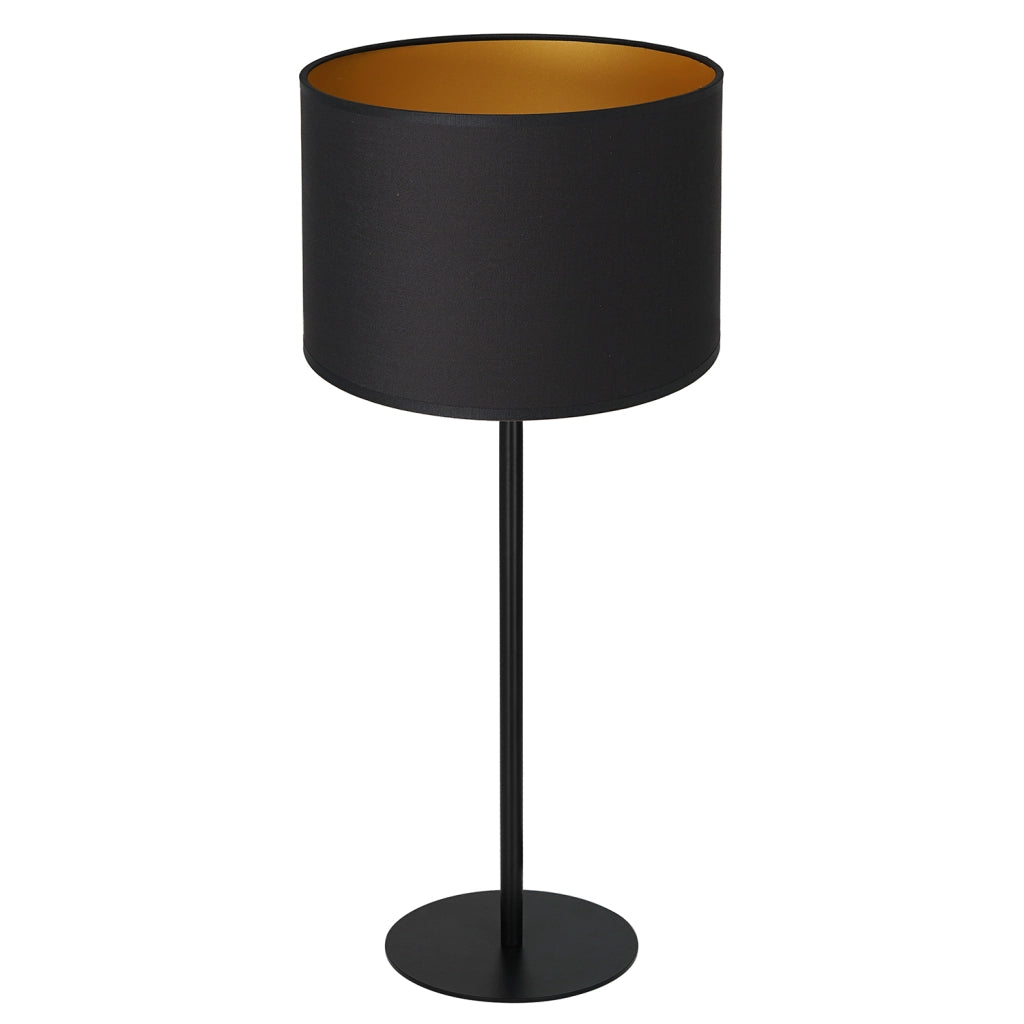Lampada da tavolo nera 56cm interno oro Arden E27 Luminex