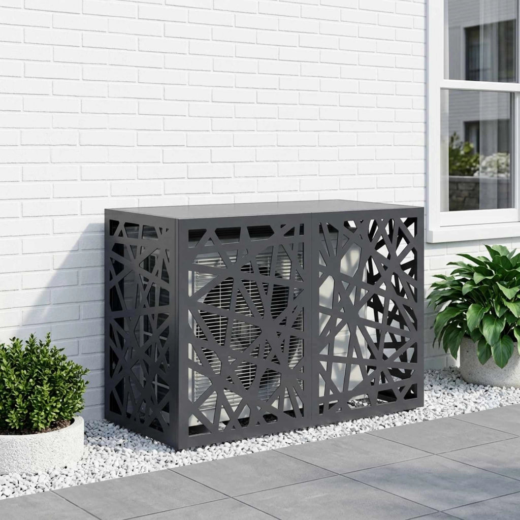 Copertura per condizionatore d'aria Antracite 90 x 40 x 60 cm 8014152