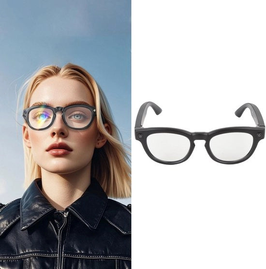 Occhiali Intelligenti - Connessi via Bluetooth - Traduttore Portatile - Disponibili in 11 Lingue - Tecnologia Innovativa - Ideali per il Viaggio - Forma Compatta e Leggera