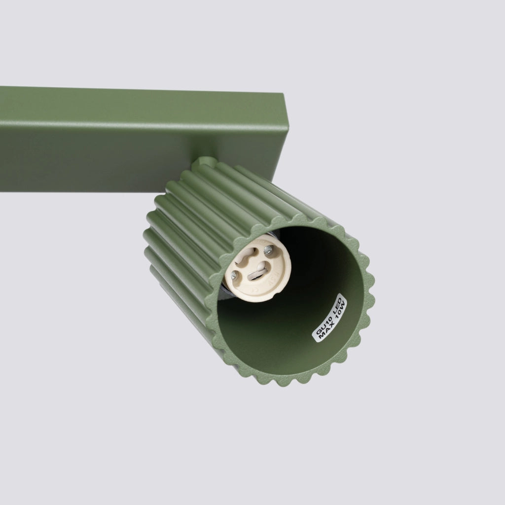 Lampada da soffitto KARBON 6L verde oliva