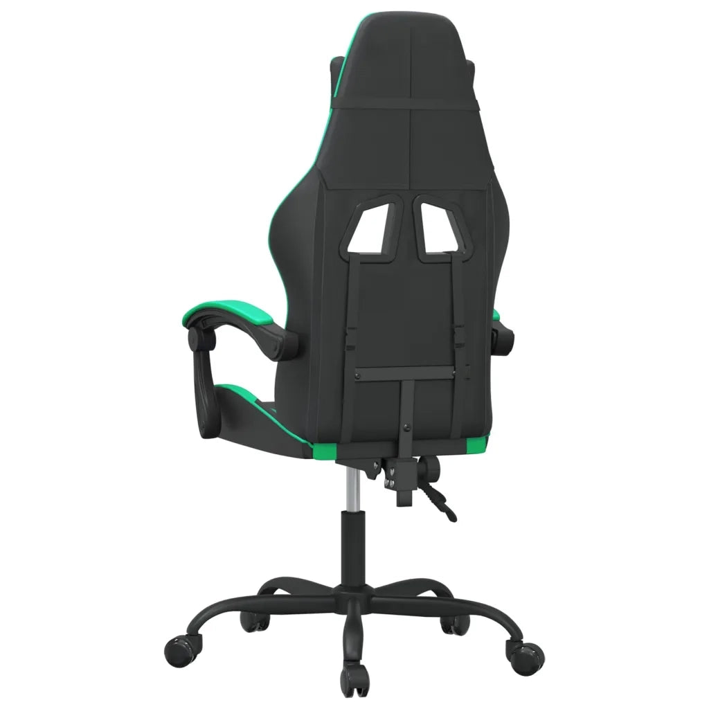 Sedia da Gaming | Sedia da e-sports Girevole Nera e Verde in Similpelle