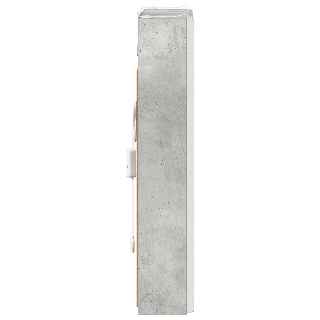 Mobiletto per specchio da bagno Grigio cemento 889226