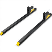 Coppia di Forche per Pallet per Benne Trattori e Minipala HC60-2000 in Acciaio 149cm Capacità 907kg Forche Rimovibili Robuste