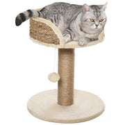 Tiragraffi per gatti con gioco pompon ¨C Minimal ¨C 40x40x49 cm sisal beige