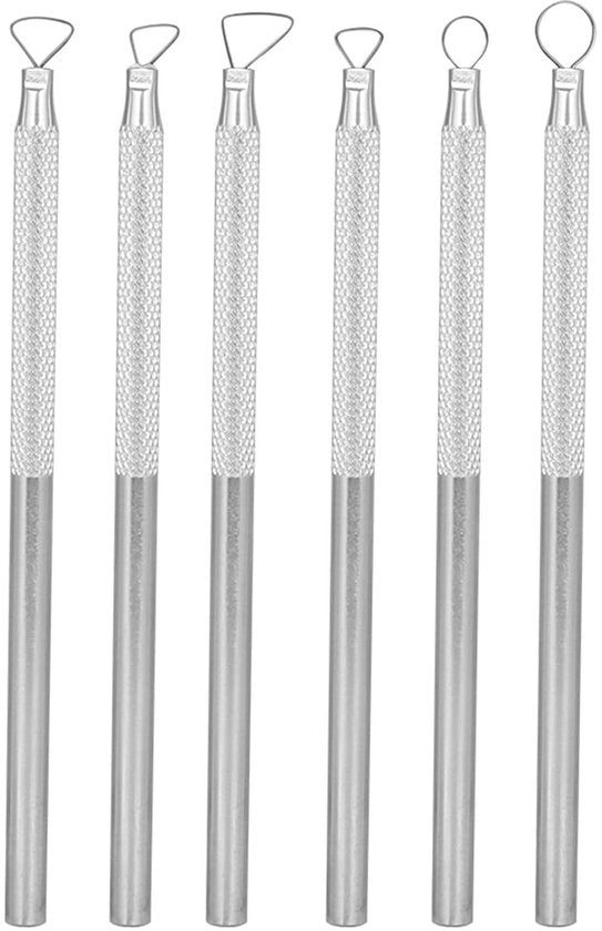 Sistema di Graveatura per Schiacciafiori - Attrezzatura per Modellazione Ceramica - Carving Preciso - 6 Pezzi - Alluminio