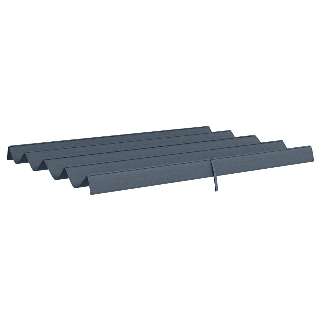Telo di Ricambio per Gazebo da Giardino 2,85 x 2 m in Poliestere Grigio Scuro Tettoia Estensibile Resistente Facile da Montare
